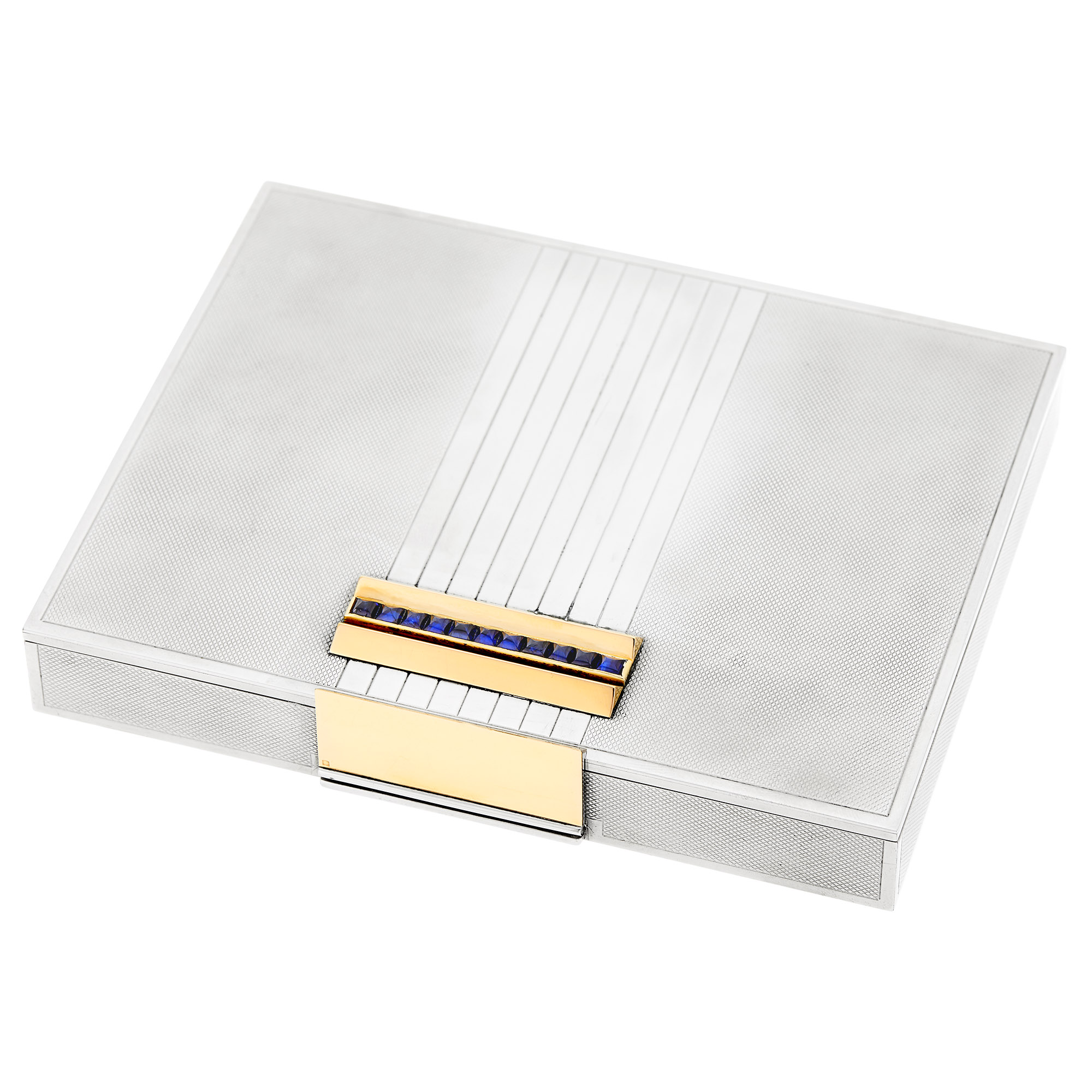 Lot image - Van Cleef & Arpels Styptor, Rose Gold and Sapphire Minaudière