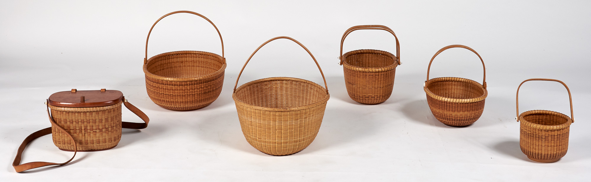 Lot image - Group of Five Open Lightship Baskets