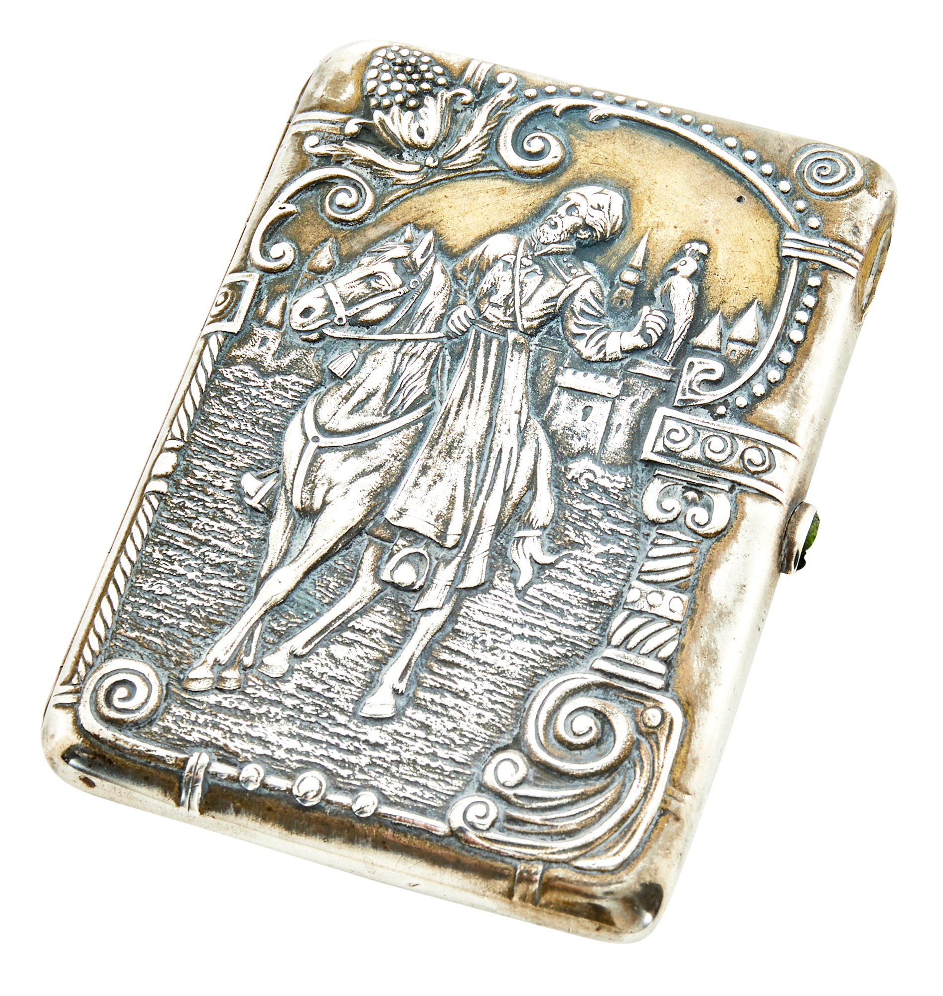 Lot image - Russian Parcel-Gilt Silver Cigarette Case