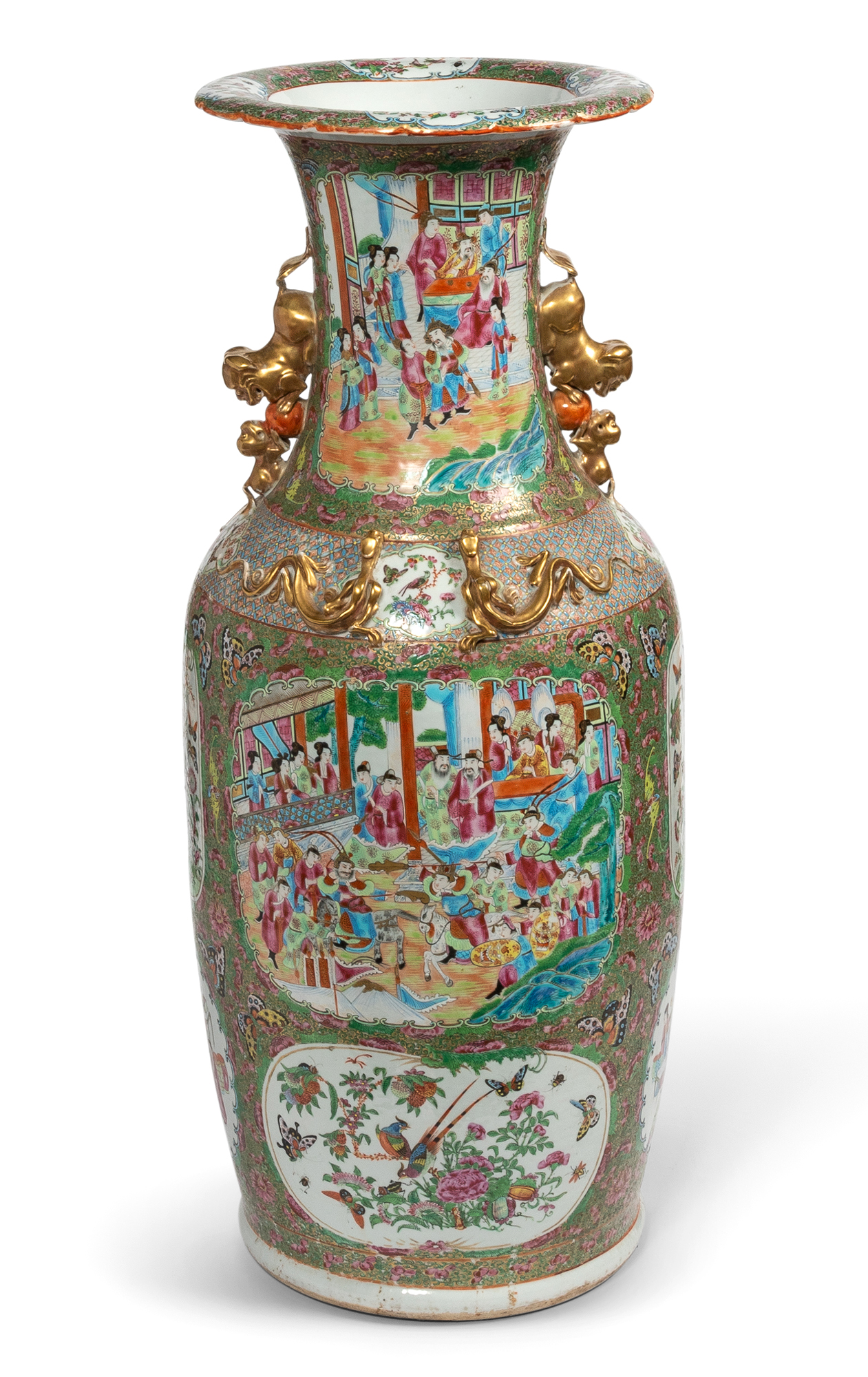 Lot image - An Exceptionally Large and Fine Chinese Rose Mandarin Porcelain Vase
