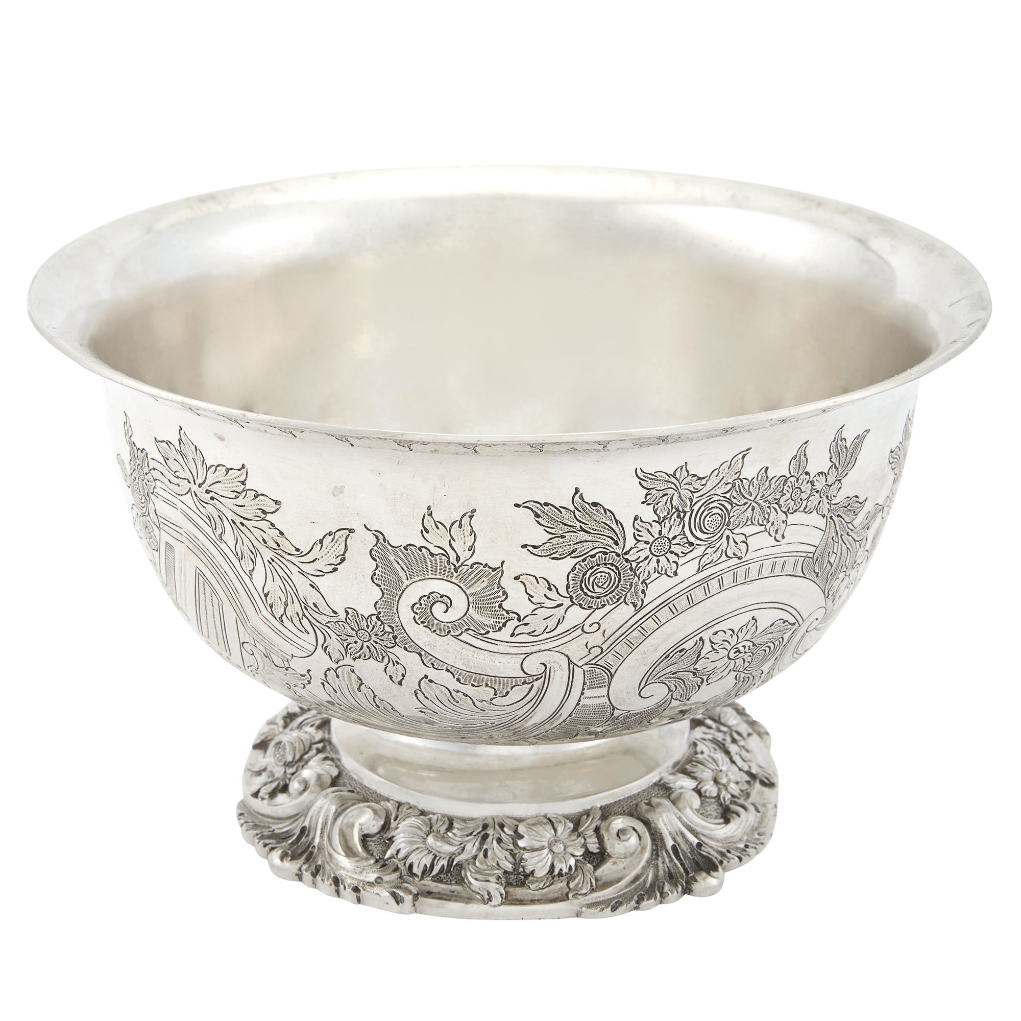 Lot image - Portuguese Silver Footed Bowl