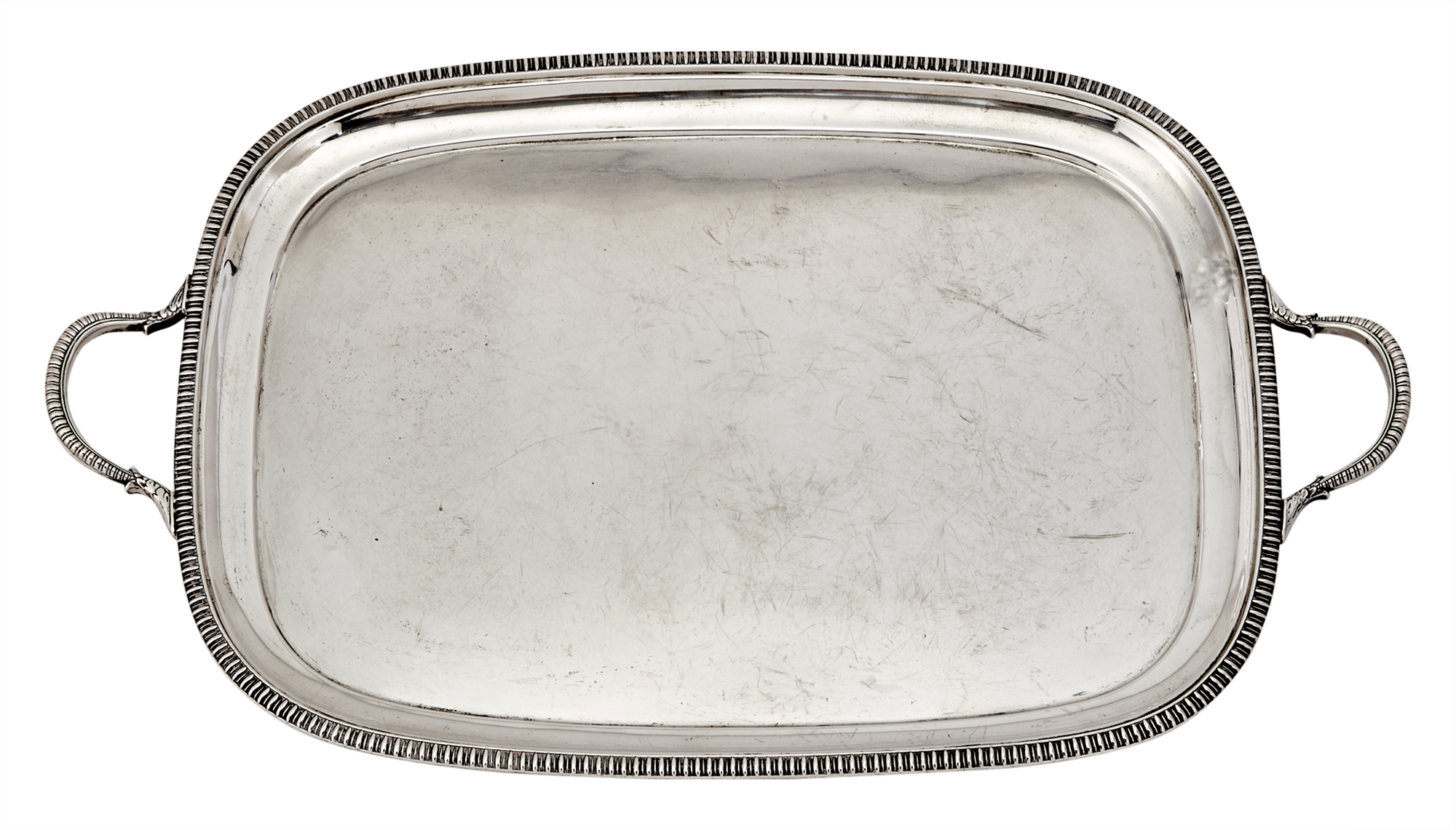 Lot image - George V Sterling Silver Two-Handle Tray