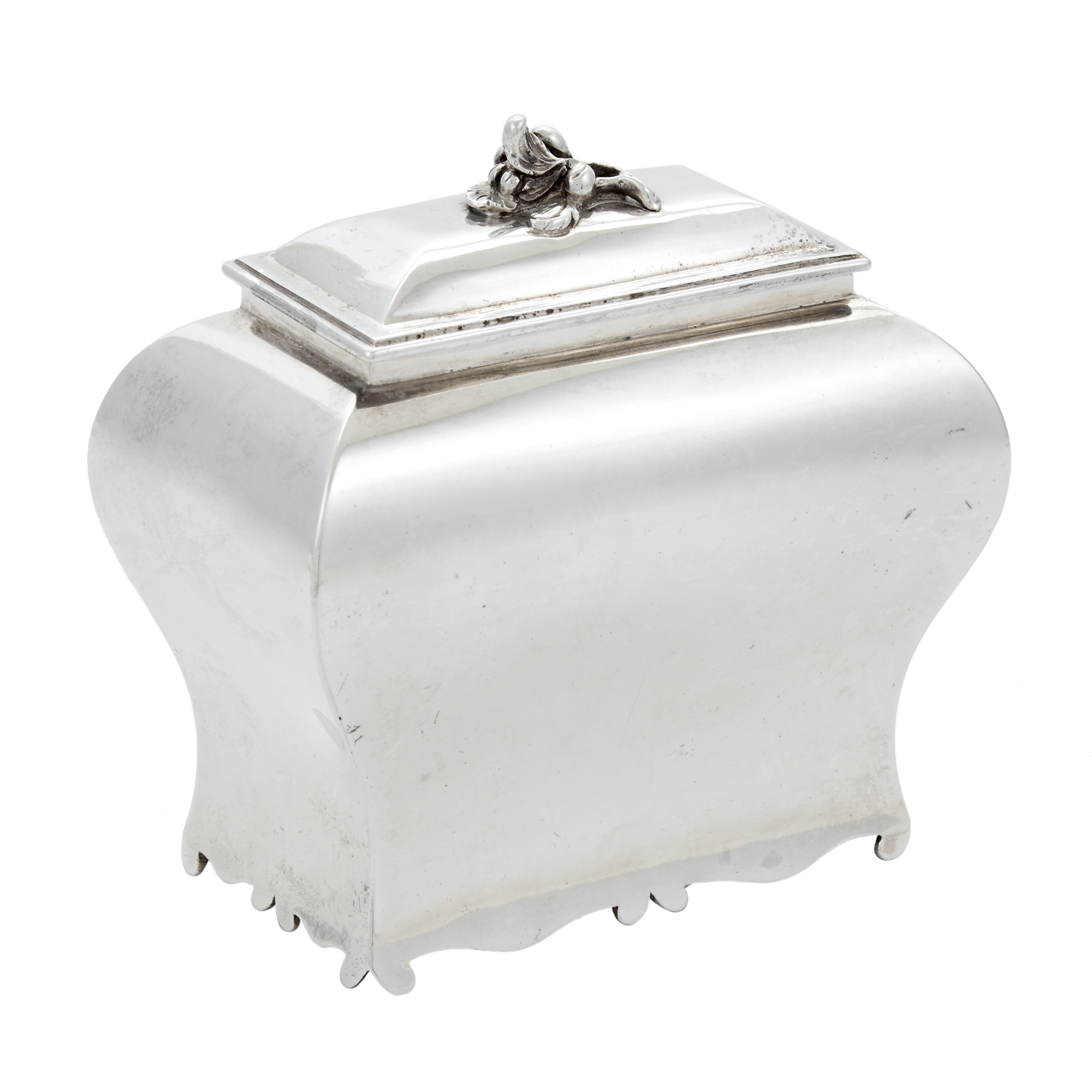 Lot image - George III Sterling Silver Tea Caddy