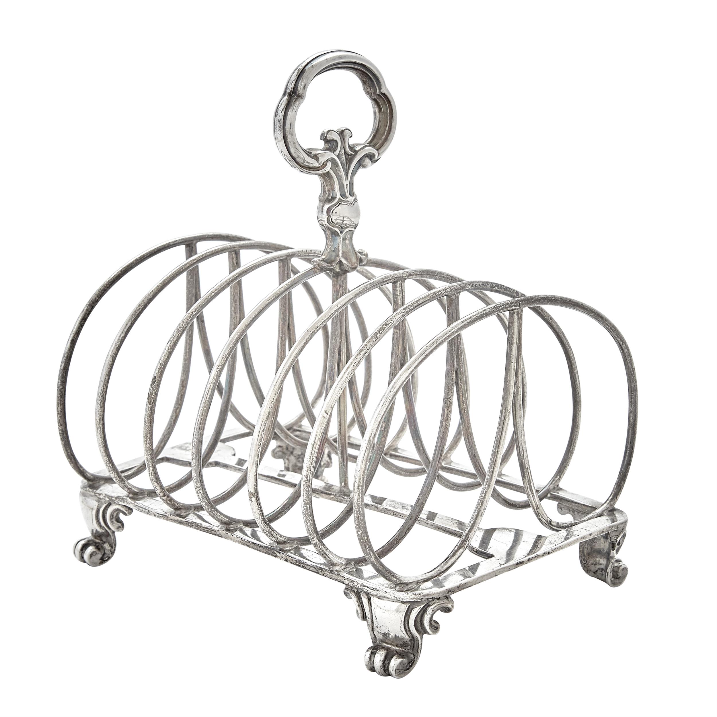 Lot image - Victorian Sterling Silver Toast Rack