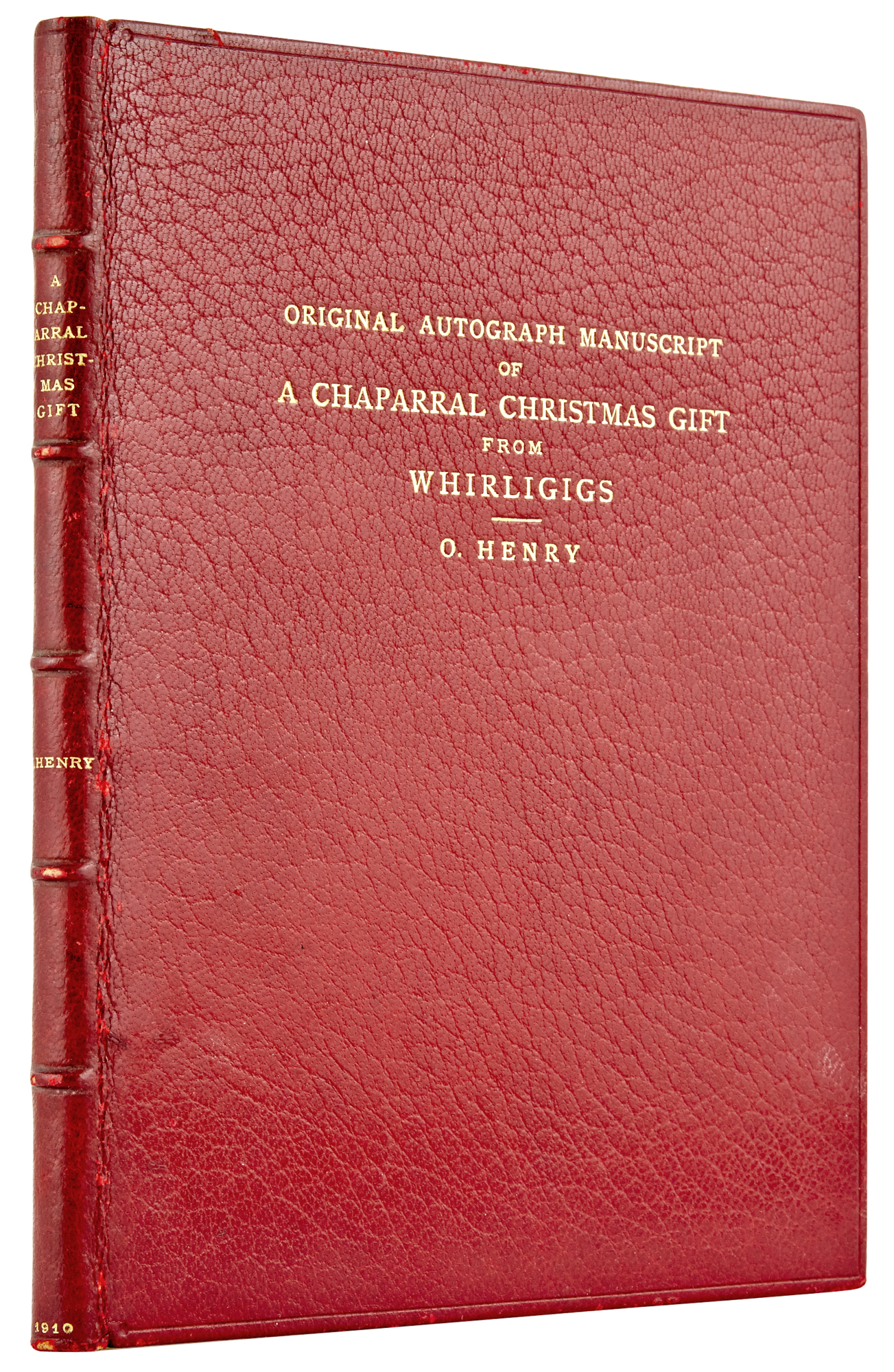 Lot image - O. HENRY [=PORTER, WILLIAM SYDNEY]  Autograph manuscript signed of A Chaparral Christmas Gift.