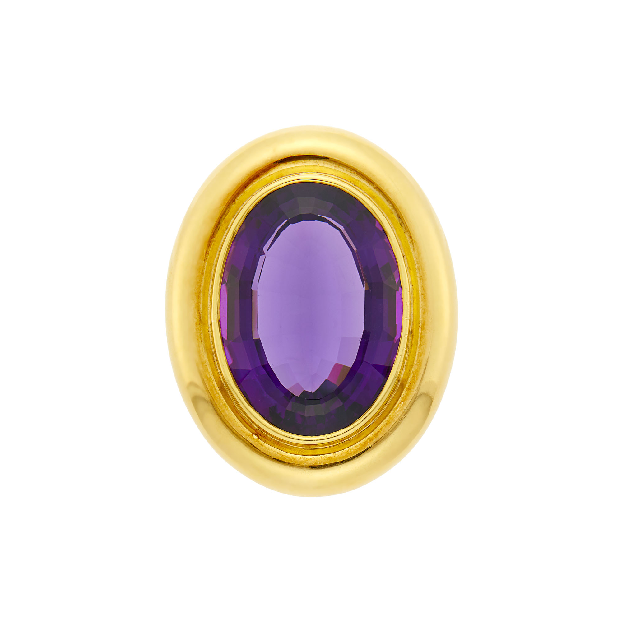 Lot image - Tiffany & Co., Paloma Picasso Gold and Amethyst Clip-Brooch
