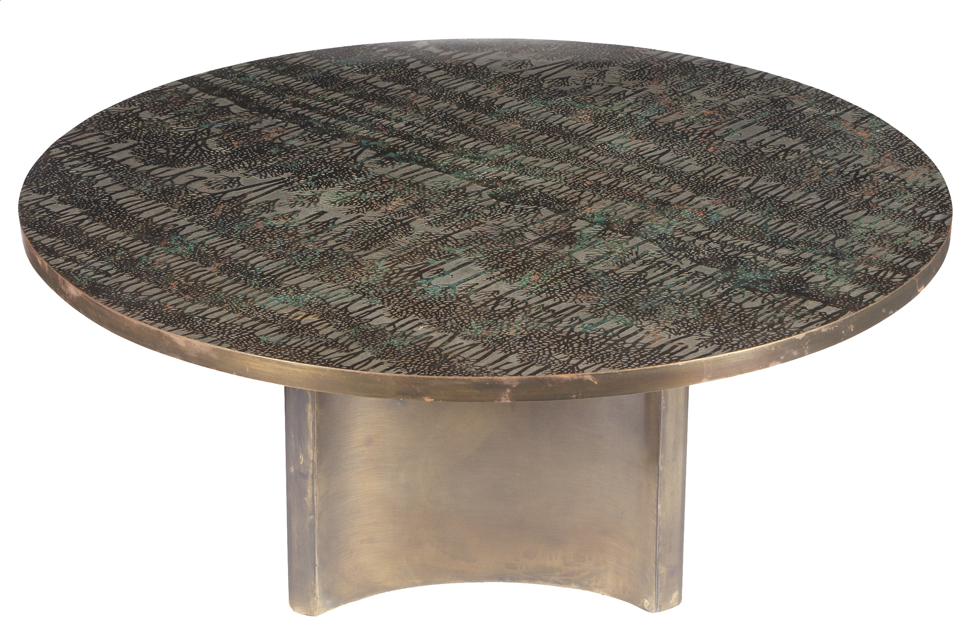 Lot image - Philip & Kelvin Laverne Patinated Bronze, Pewter and Enamel Eternal Forest