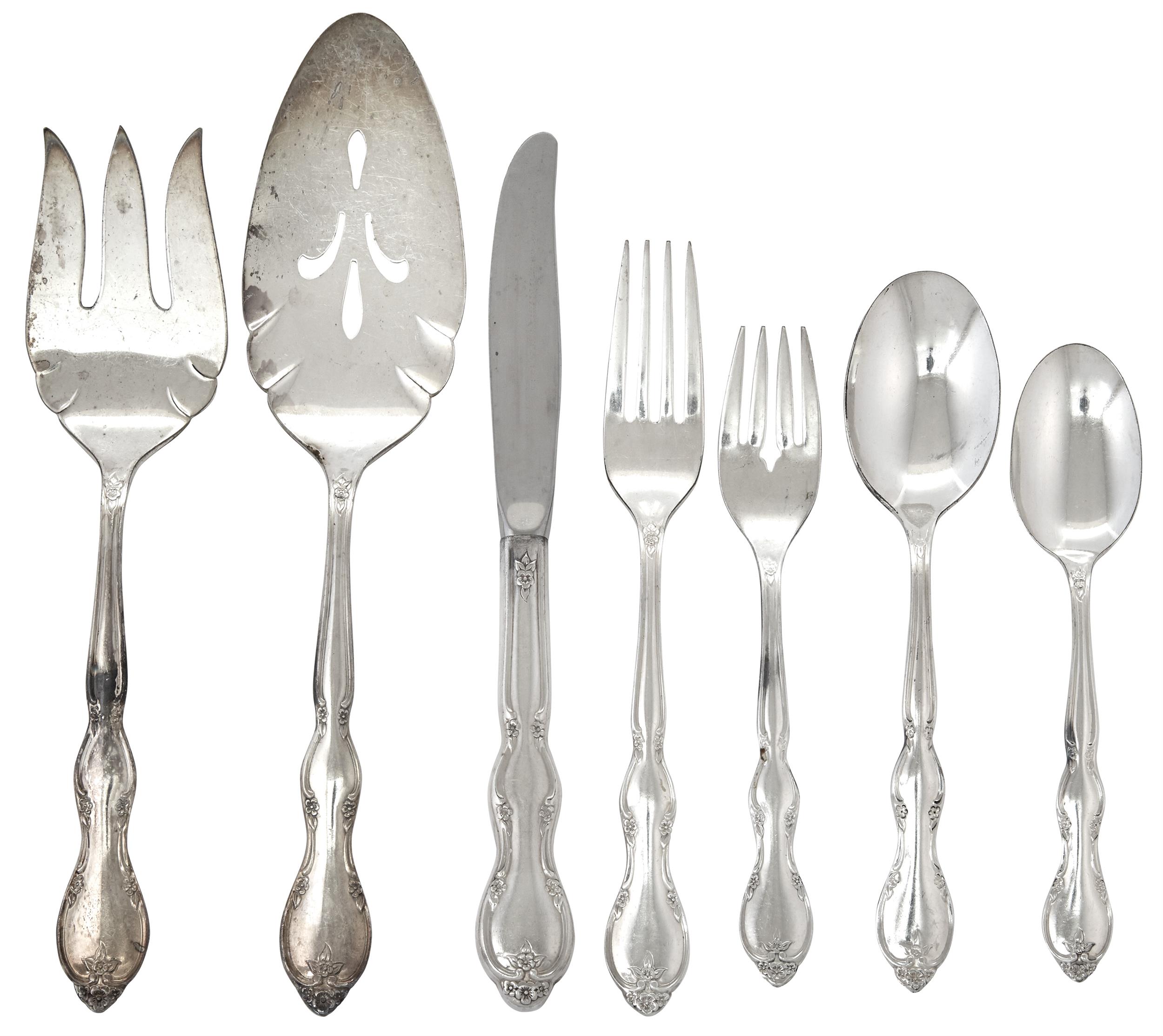 Lot image - William Rogers and Son Silver Plated Flatware Service