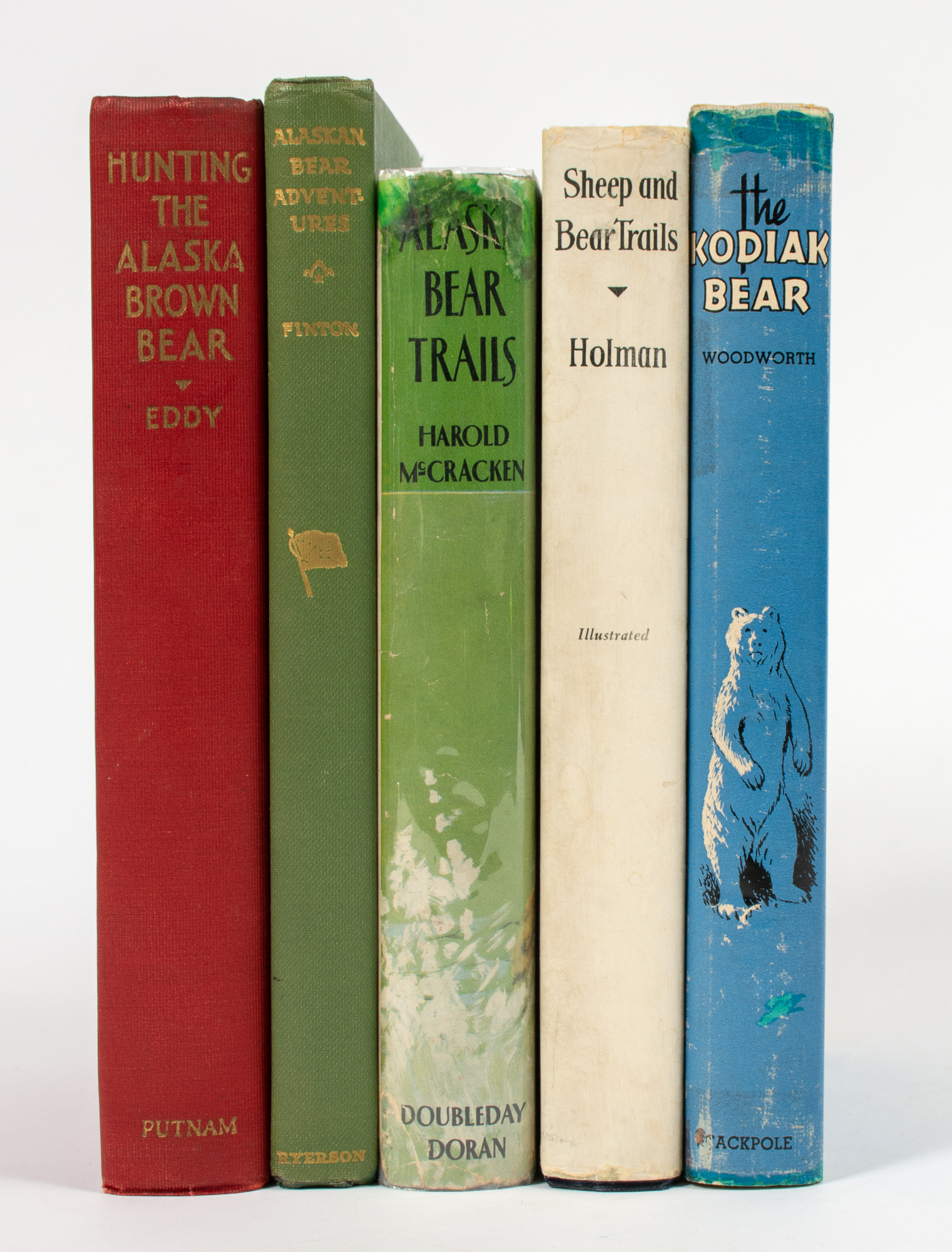 Lot image - [ALASKA - BEAR HUNTING]  A group of five books about hunting bears in Alaska,