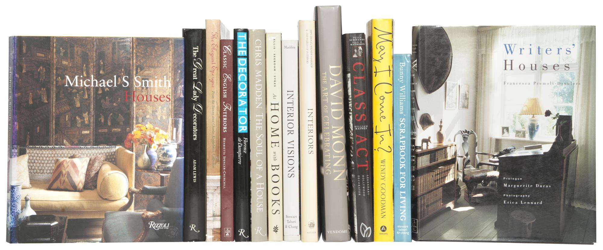 Lot image - [BOOKS-INTERIORS]  Group of approximately fourteen volumes on interiors and decorators.