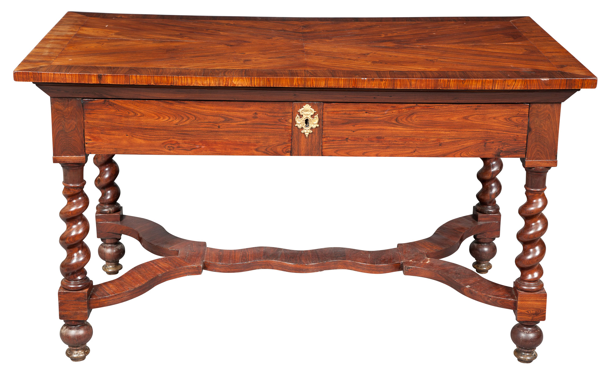 Lot image - Continetal Baroque Kingwood Writing Table