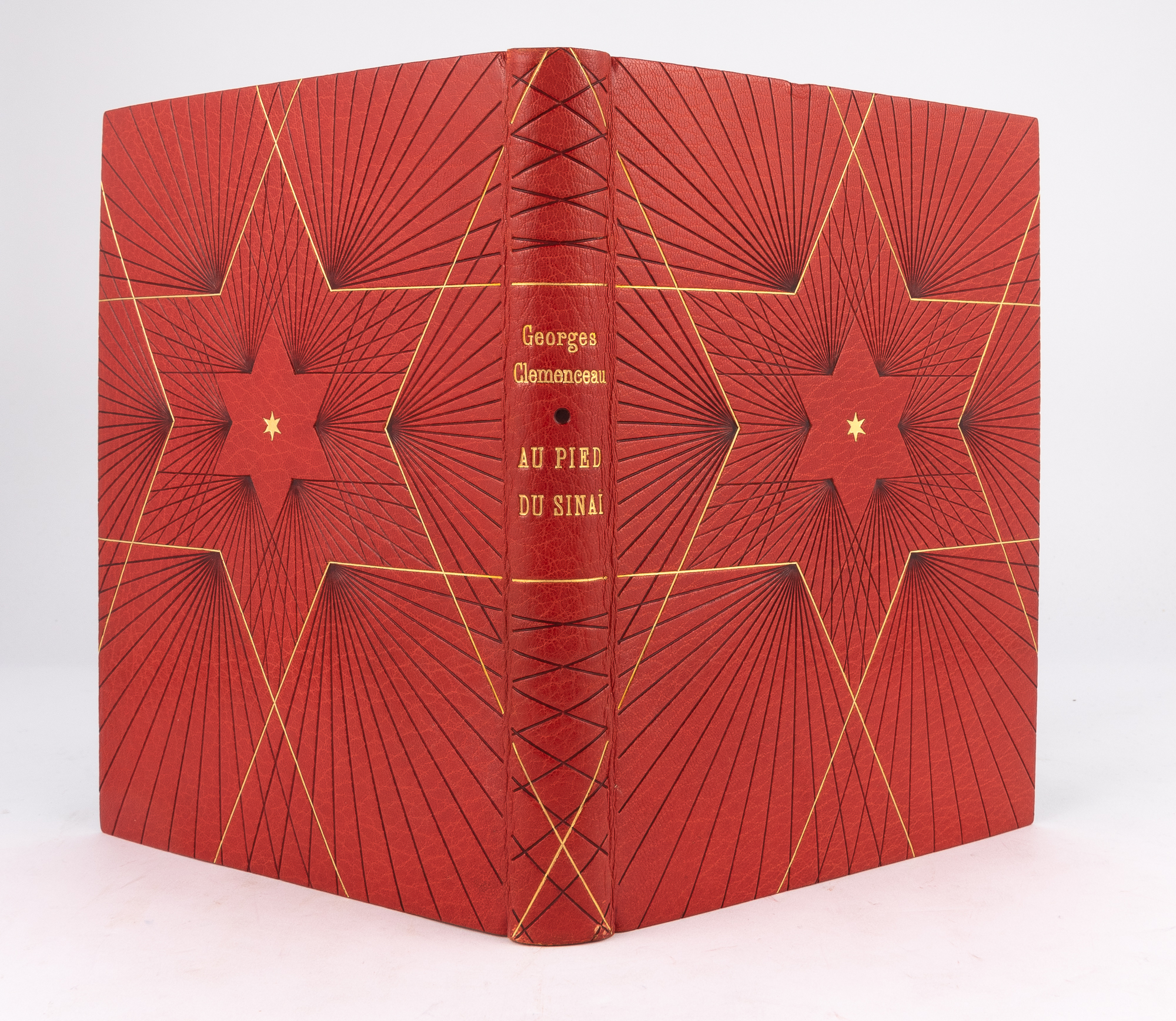 Lot image - [BINDING-TOULOUSE-LAUTREC]  CLEMENCEAU, GEORGES. Au pied du Sinai. Illustrations de Henri de Toulouse Lautrec.