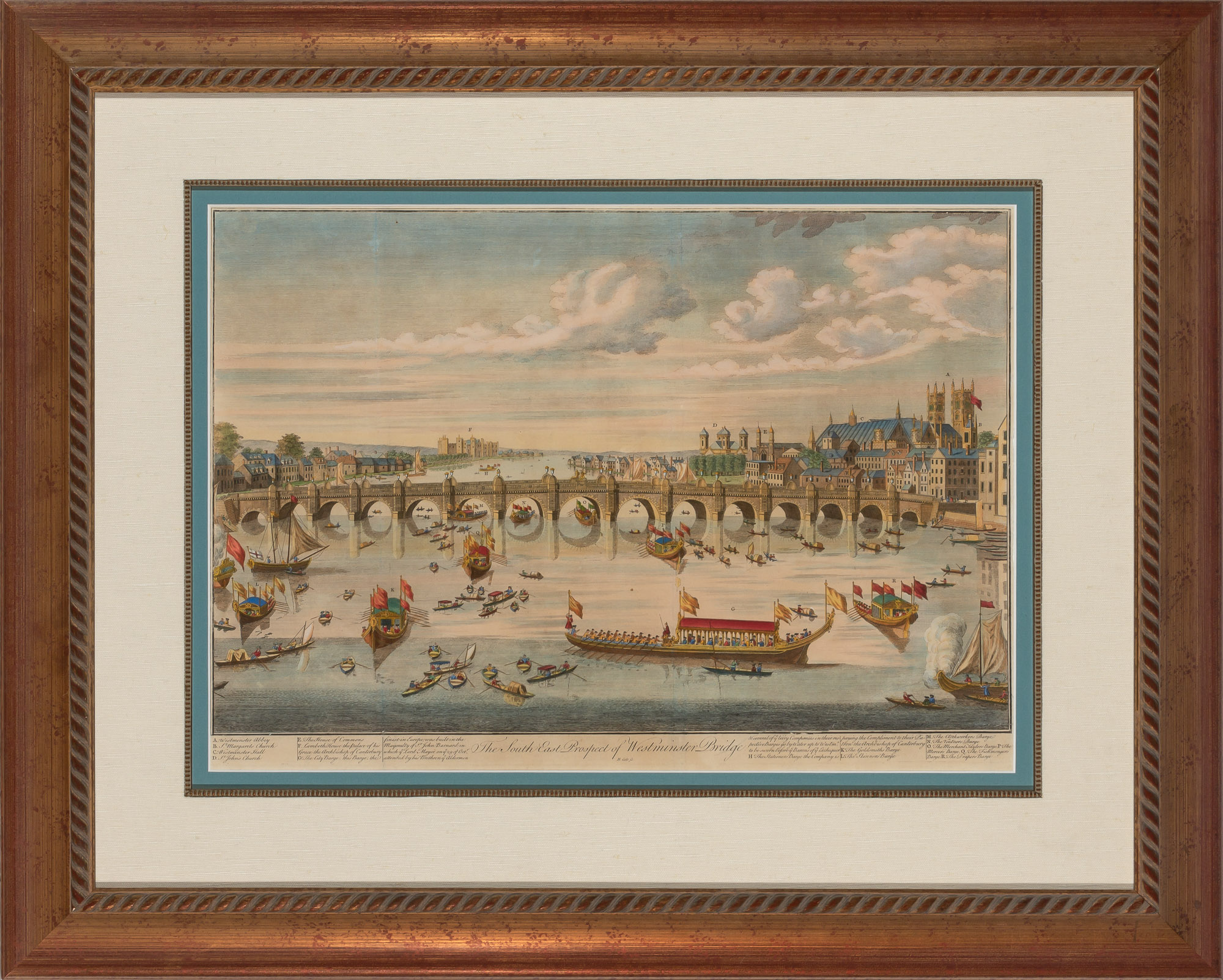 Lot image - [PRINTS]  Four large hand-colored antique prints.