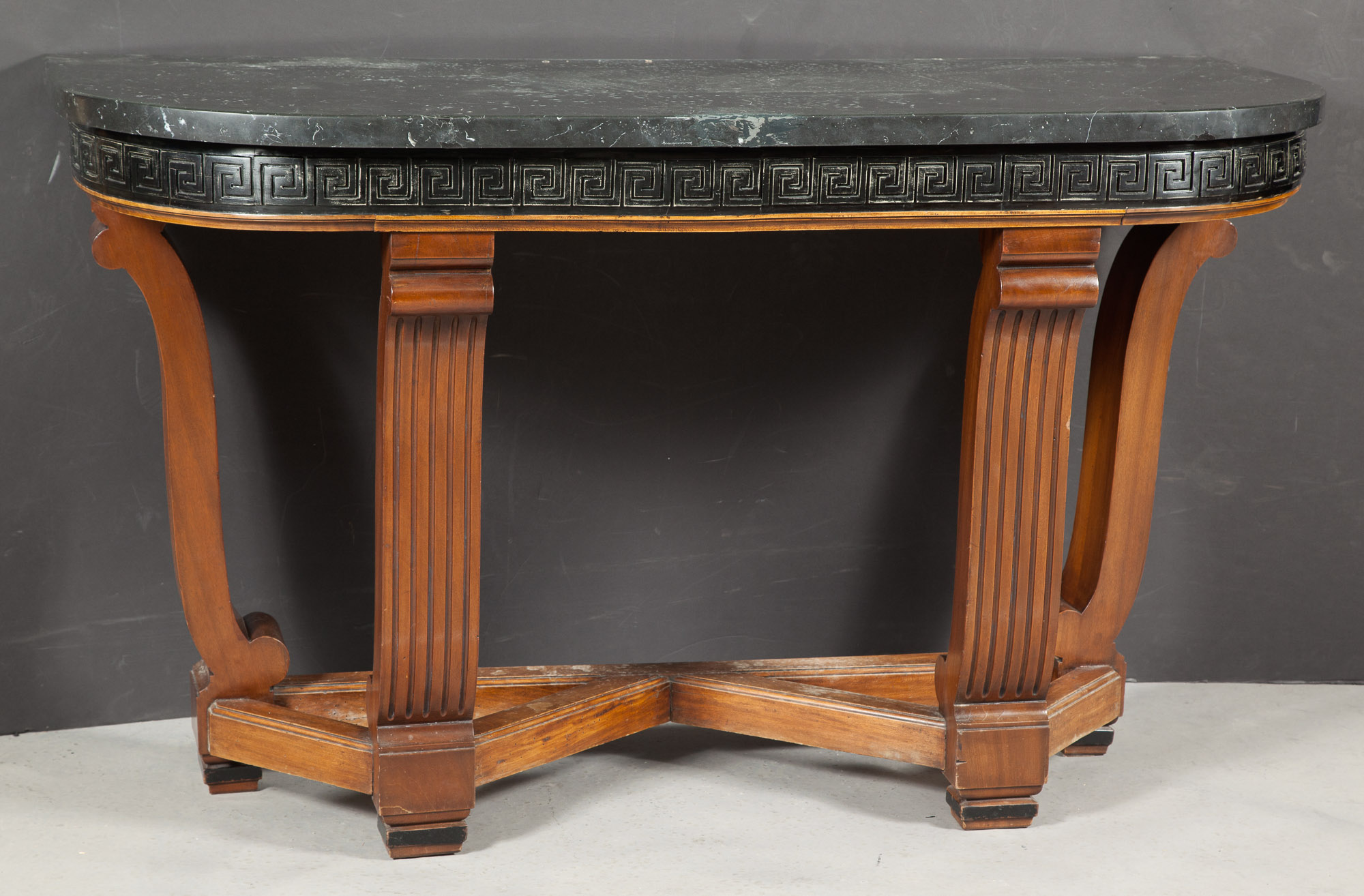 Lot image - Art Deco Part Ebonized Mahogany Console