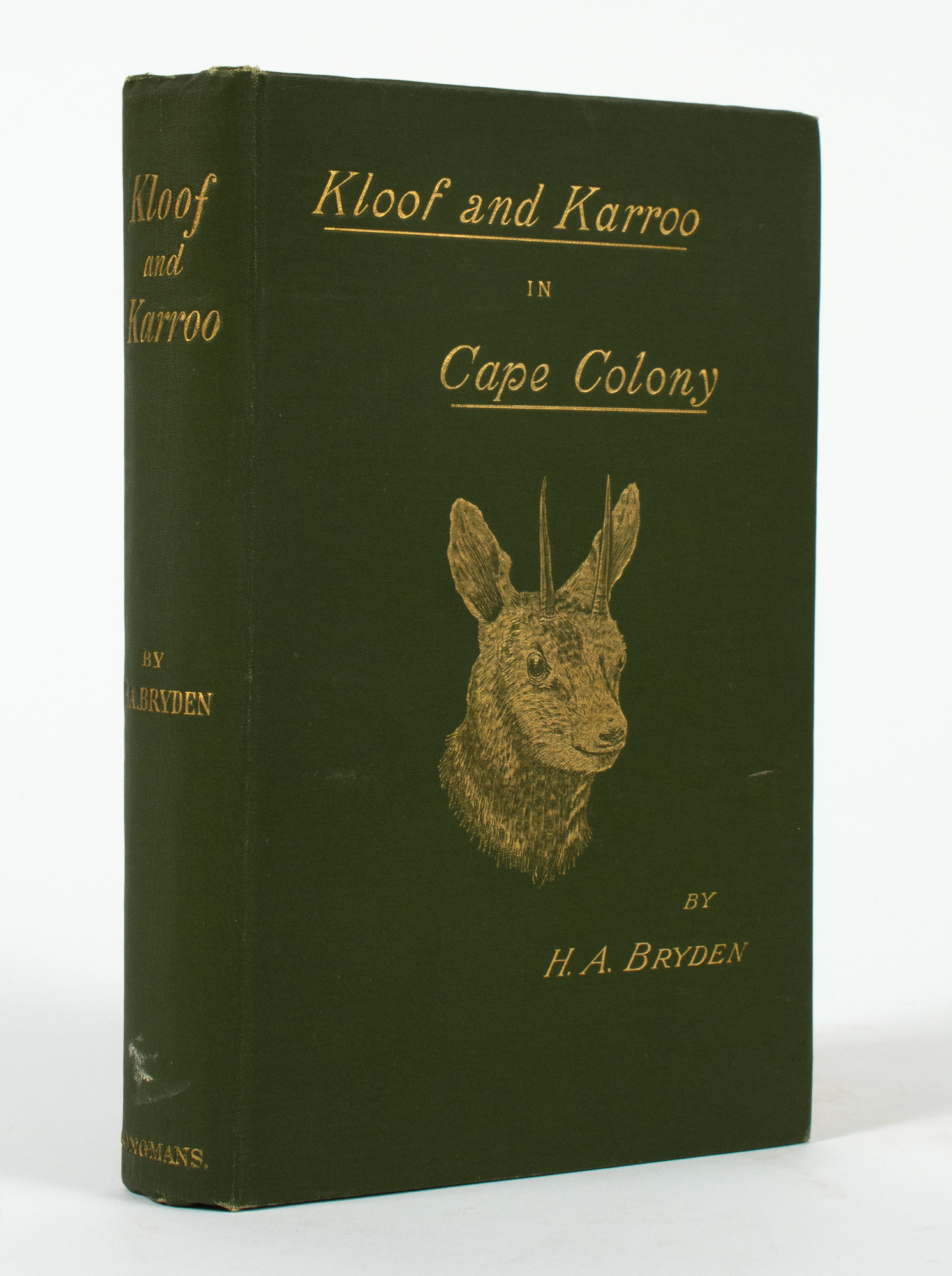 Lot image - [HUNTING - AFRICA]  BRYDEN, H. A. Kloof and Karroo: Sport, Legend, and Natural History in Cape Colony, with a notice of the game birds, and of the present distribution of the antelopes and larger game.