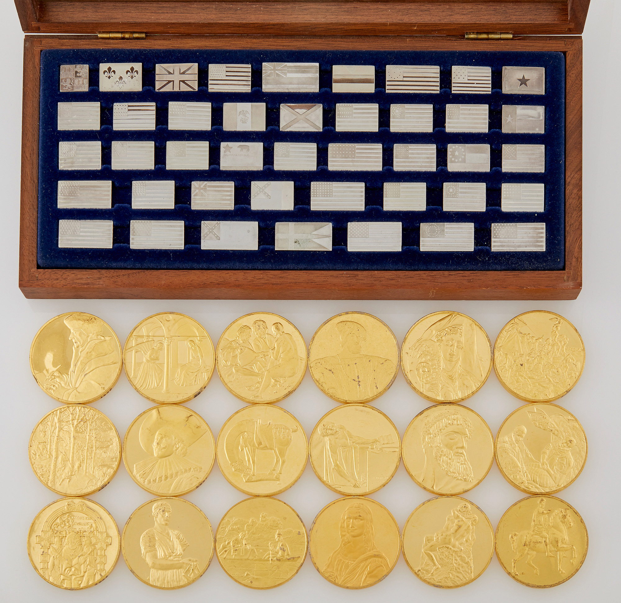 Lot image - Group of Sterling Silver Medals