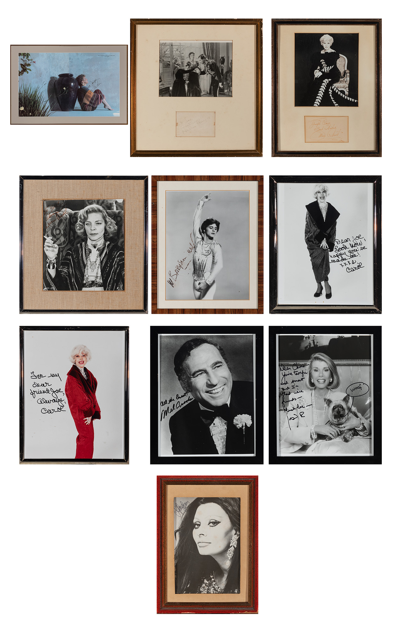 Lot image - [CELEBRITY AUTOGRAPHS]  Group of approximately ten signed items.