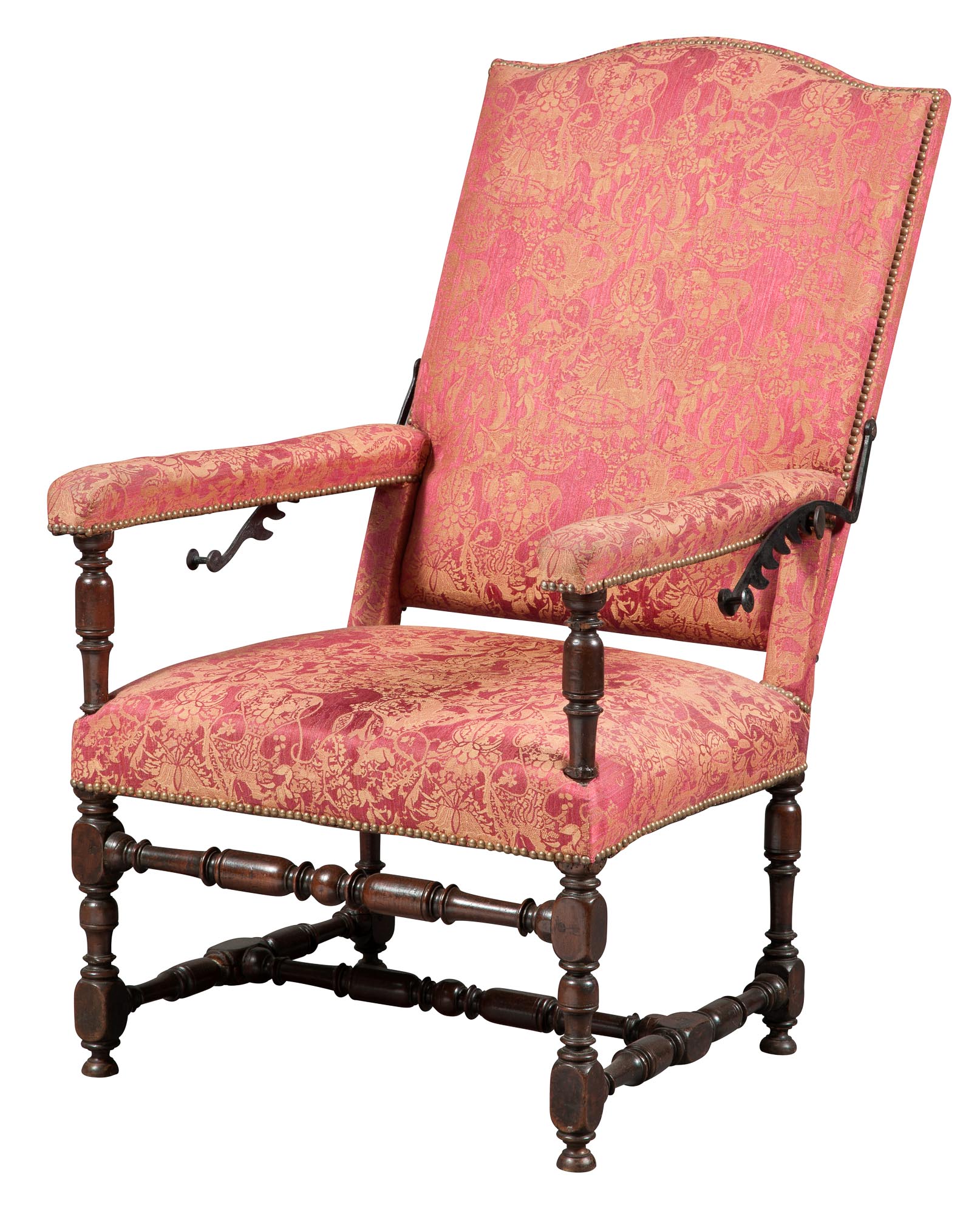 Lot image - English Walnut Reclining Armchair