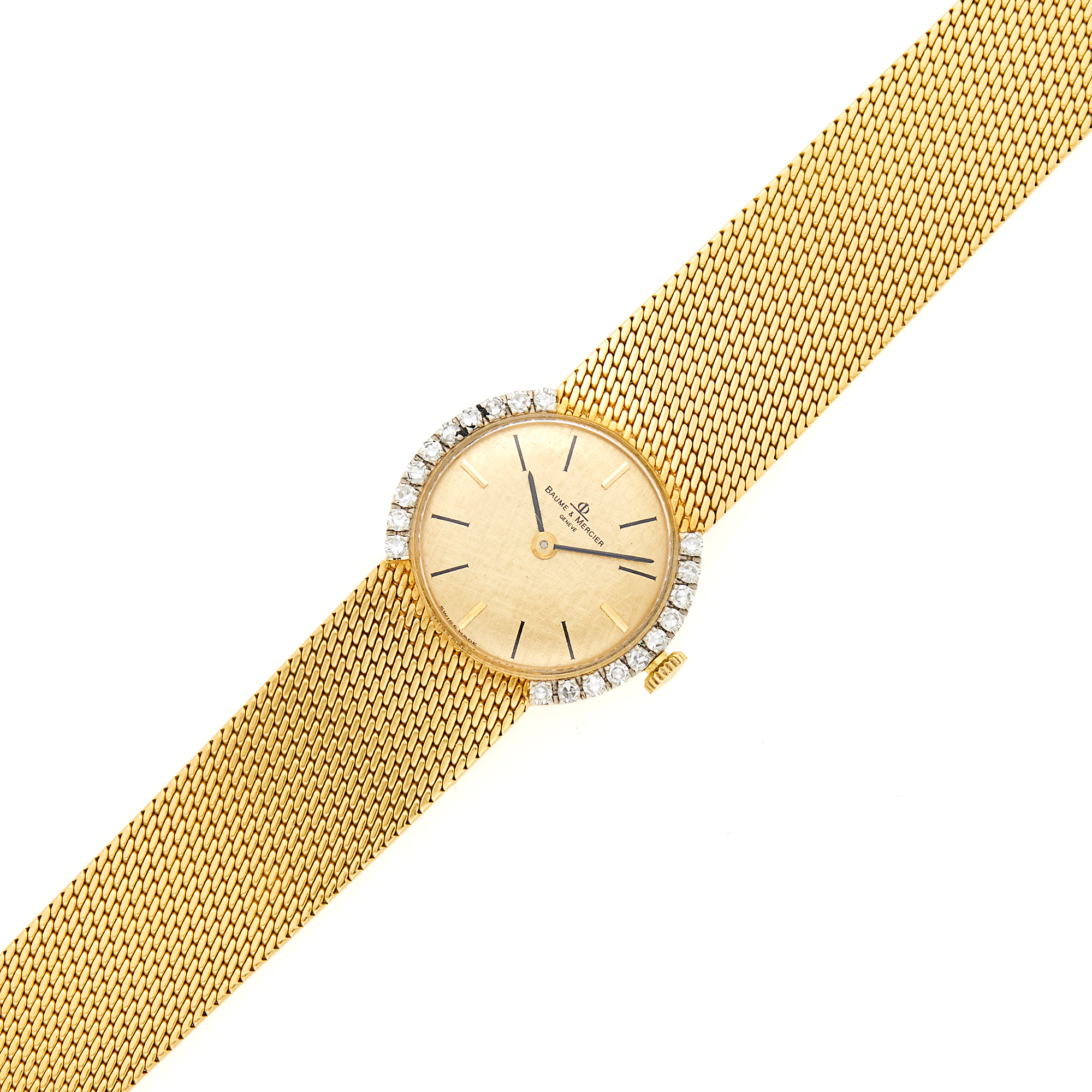 Lot image - Baume & Mercier Gold and Diamond Wristwatch