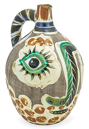 Pablo Picasso, Visage au Nez Noir, Ceramic pitcher, 1969