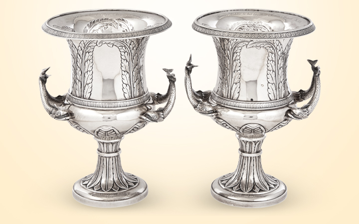 Image for story - Major Thomas Biddle's Silver Vases