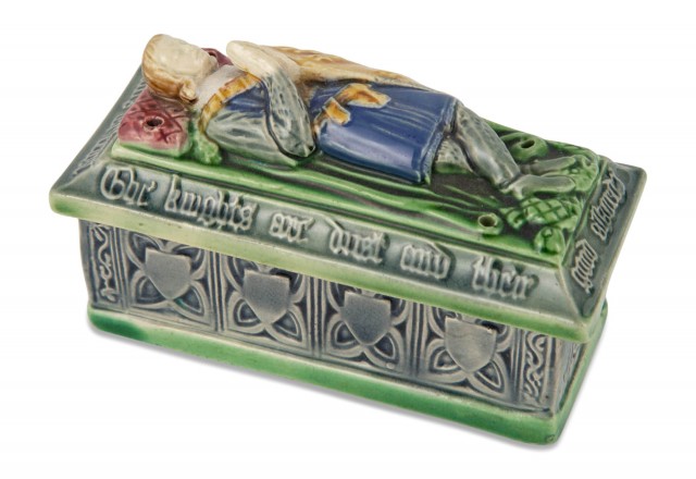 Minton Gothic Revival Match Box Cover.