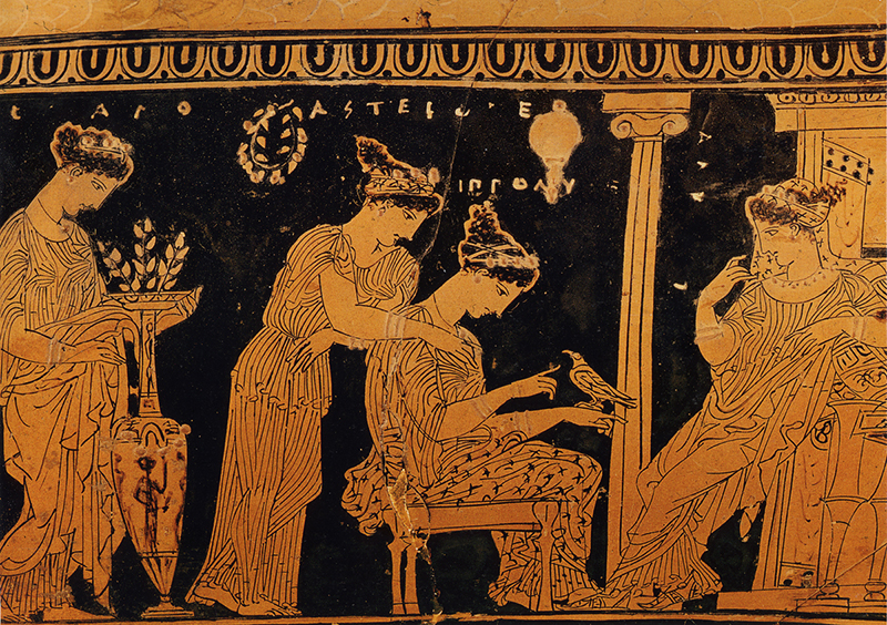 Red-figure ceramic epinetron attributed to the Eretria Painter