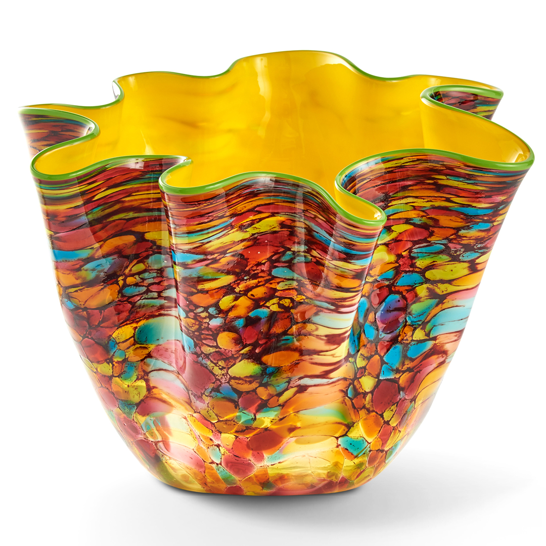Dale Chihuly Blown Glass Carnival Macchia Vase