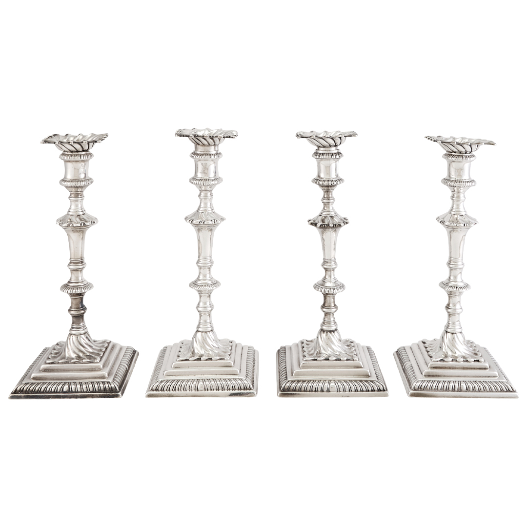 George III Sterling Silver Candlesticks