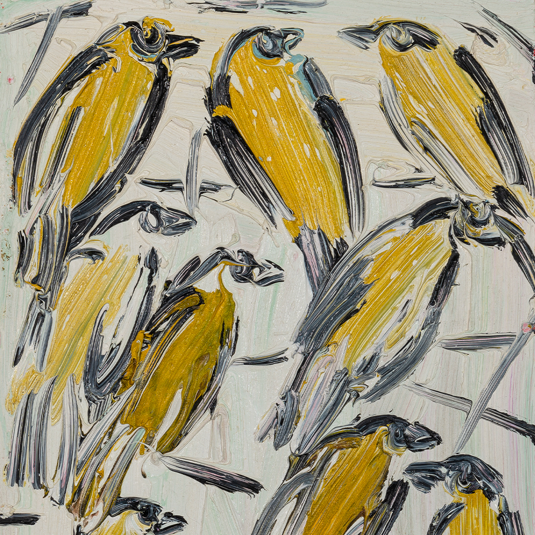 Hunt Slonem Green Singers