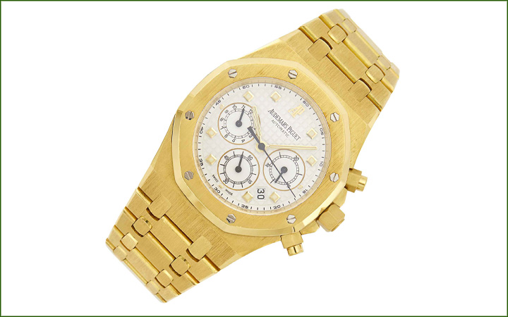 Audemars Piguet Gentleman's Gold 'Royal Oak' Chronograph Wristwatch
