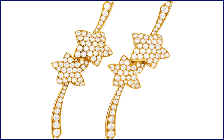 Van Cleef & Arpels Pair of Gold and Diamond Star Pins, France 