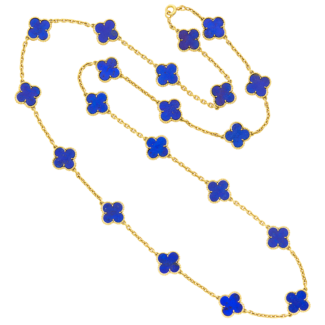 Van Cleef & Arpels Lapis Alhambra Necklace