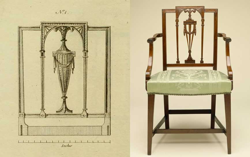 Sheraton pattern Woodward chair