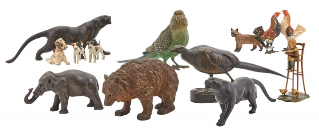 Group of Bronze Figures of Animals