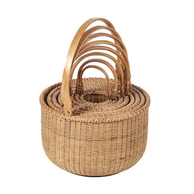 Nest of Eight Graduating Harry A. Hilbert Lightship Baskets