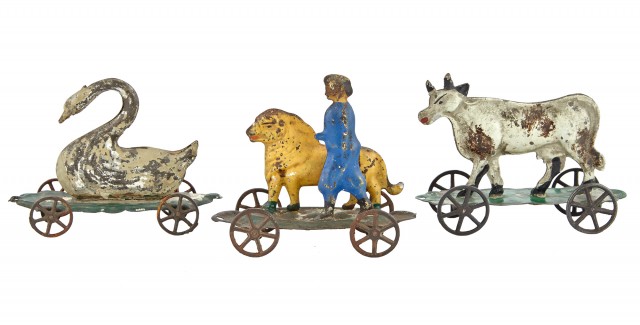 Group of Three Small Tin Toys