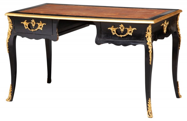 Louis XV Style Ebonized Bureau