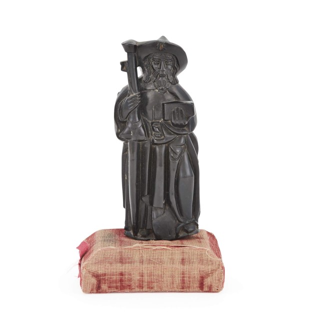 Spanish Carved Jet Figure of St. James the Greater