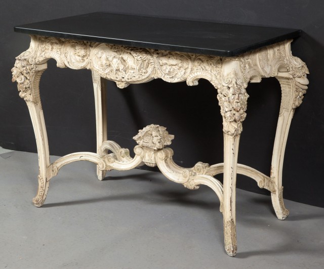 Rococo Style Painted Console Table