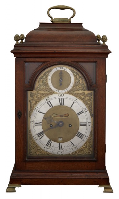George III Mahogany Bracket Clock