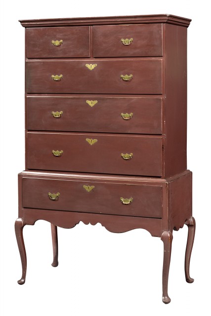 Queen Anne Painted High Chest