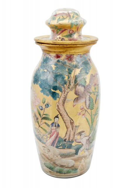 Decalcomania Vase and Cover