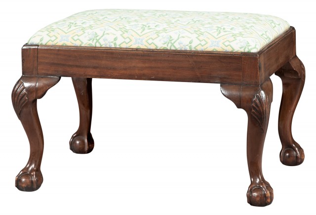 Chippendale Style Mahogany Stool