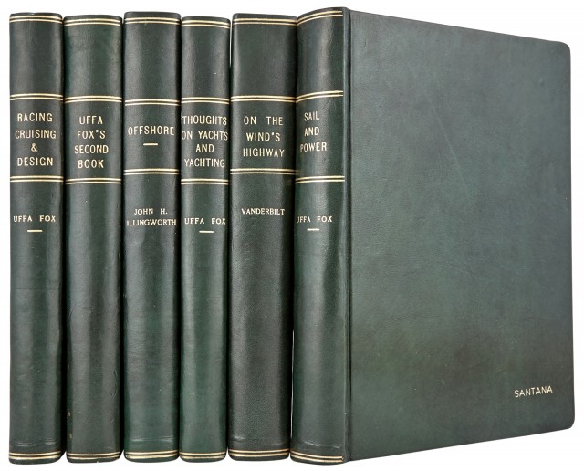 [BOGART, HUMPHREY]  Six yachting books from Bogart's yacht, Santana.