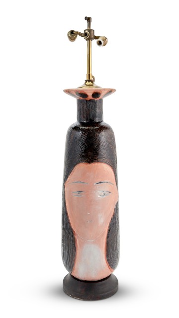 Arts and Crafts Style Pottery Lamp