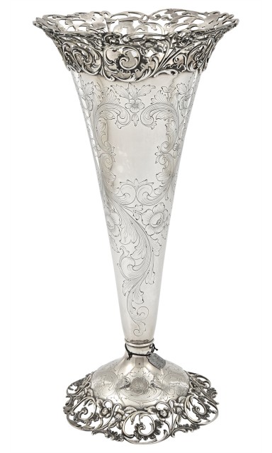 Gorham Sterling Silver Trumpet Vase