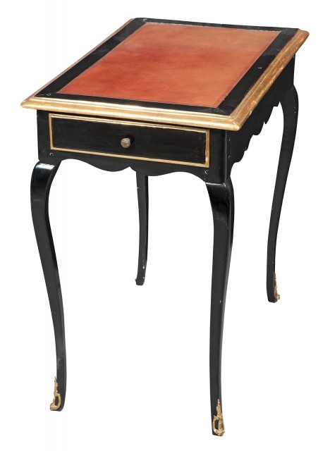 Louis XV Ebonized and Parcel-Gilt Occasional Table