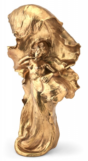 Continental Art Nouveau Gilt-Bronze Figure of a Sea Nymph