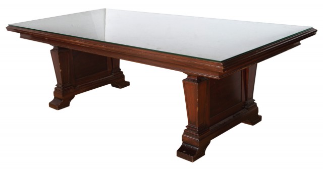 Mahogany Stained Double Pedestal Dining/Conference Table